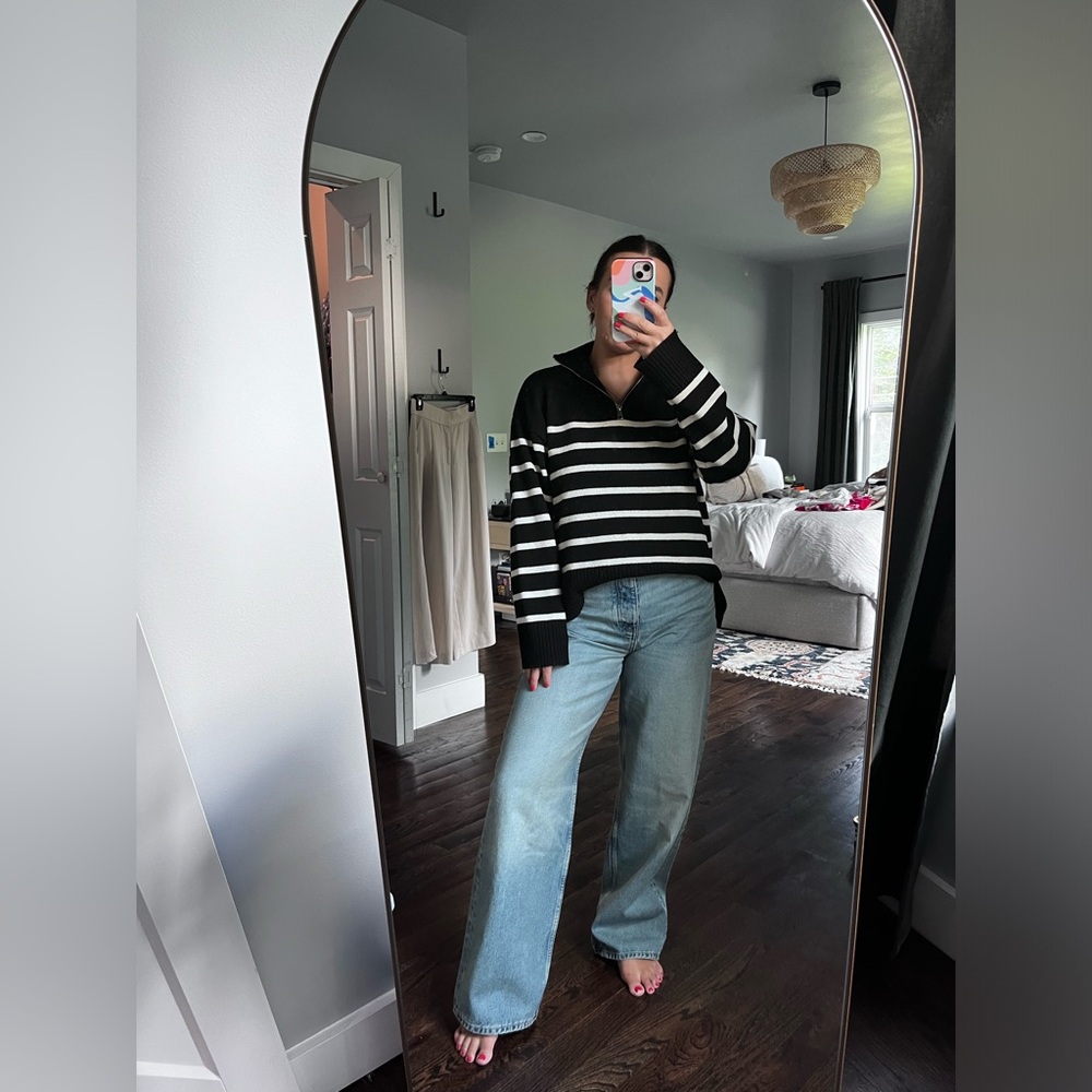 Zara timeless half zip sweater